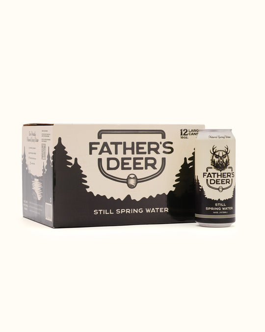 Father's Deer Natural Spring Water 12-Pack - 16oz cans