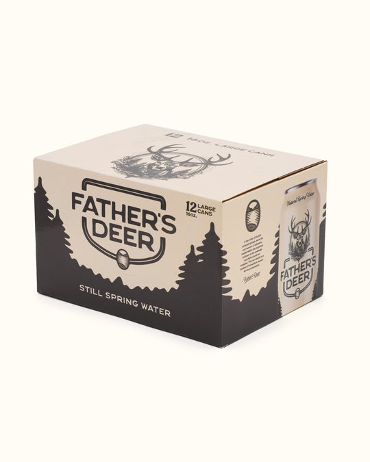 Father's Deer Natural Spring Water 12-Pack - 16oz cans